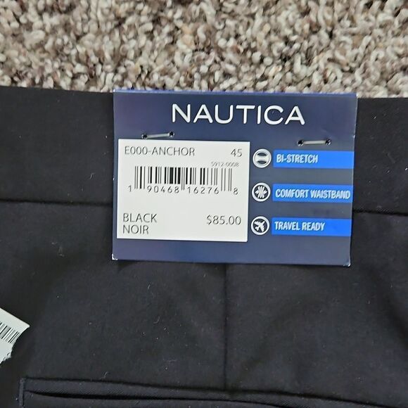 Nautica's Men's Black Dress Pants - Picture 2 of 7